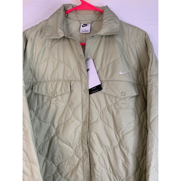 NWT Nike Oversized Fit Quilted Shirt Jacket Shacket Women L/XL - Picture 8 of 12
